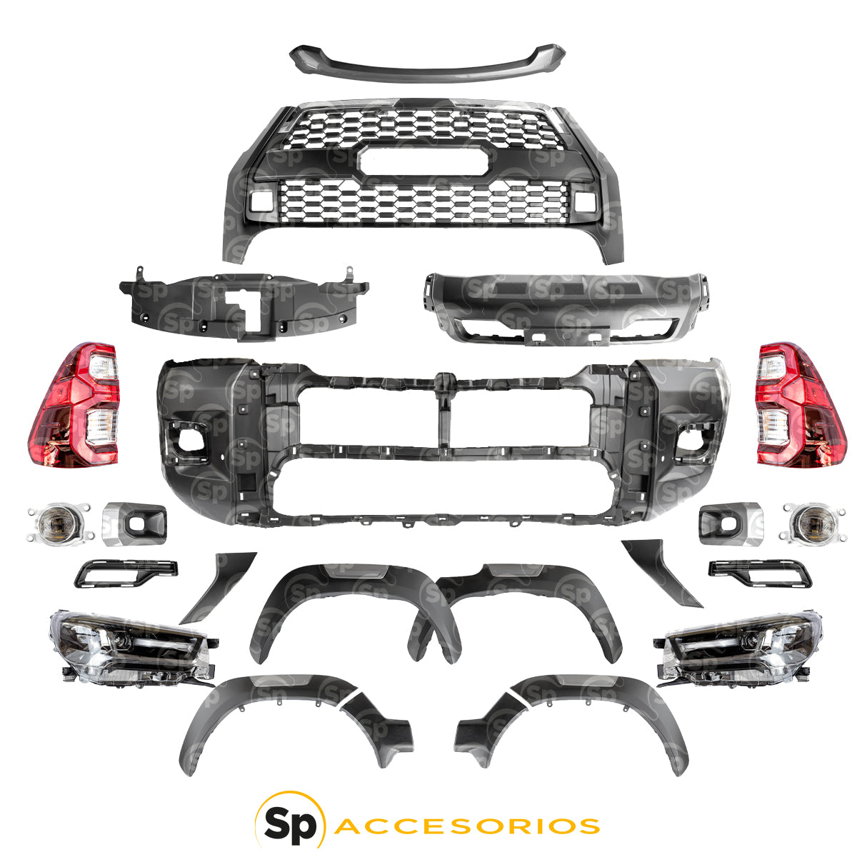 KIT CONVERSIÓN PARA TOYOTA HILUX REVO 2015 - 2020 A HILUX SR 2022 LINEA NUEVA