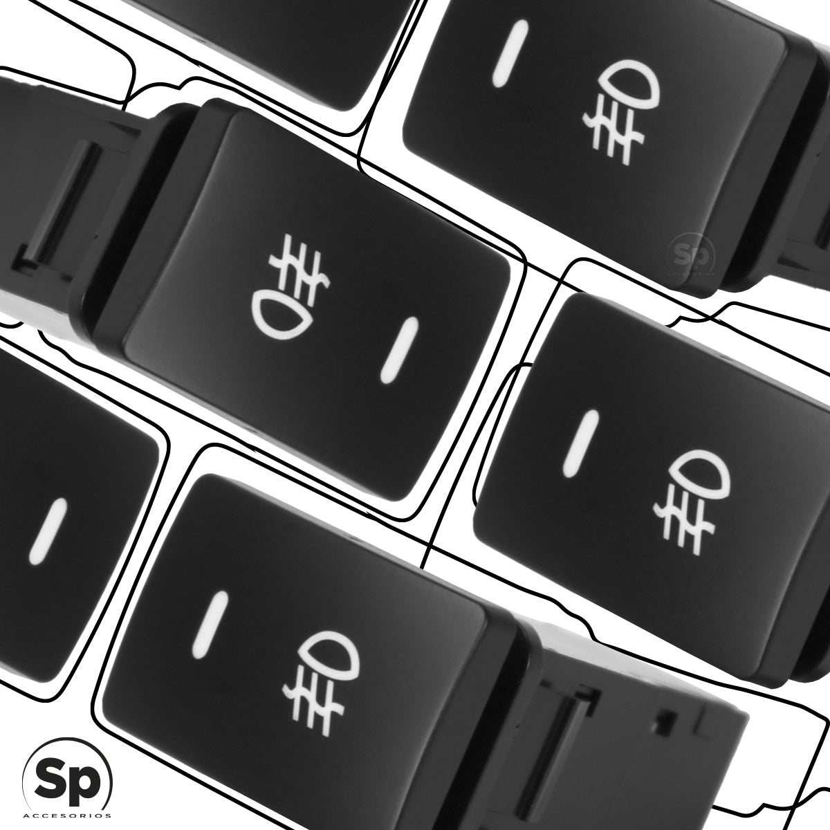 BOTÓN INTERRUPTOR DE LUCES ANTINIEBLA CON MAZO DE CABLES PARA SUZUKI JIMNY 2019 - 2024