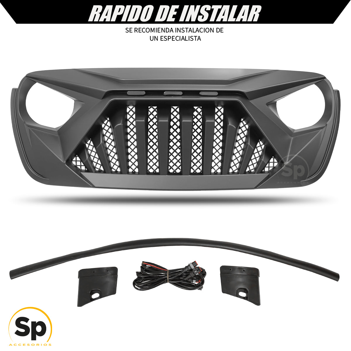 PARRILLA ANGRY PARA JEEP WRANGLER JL 2018 - 2024