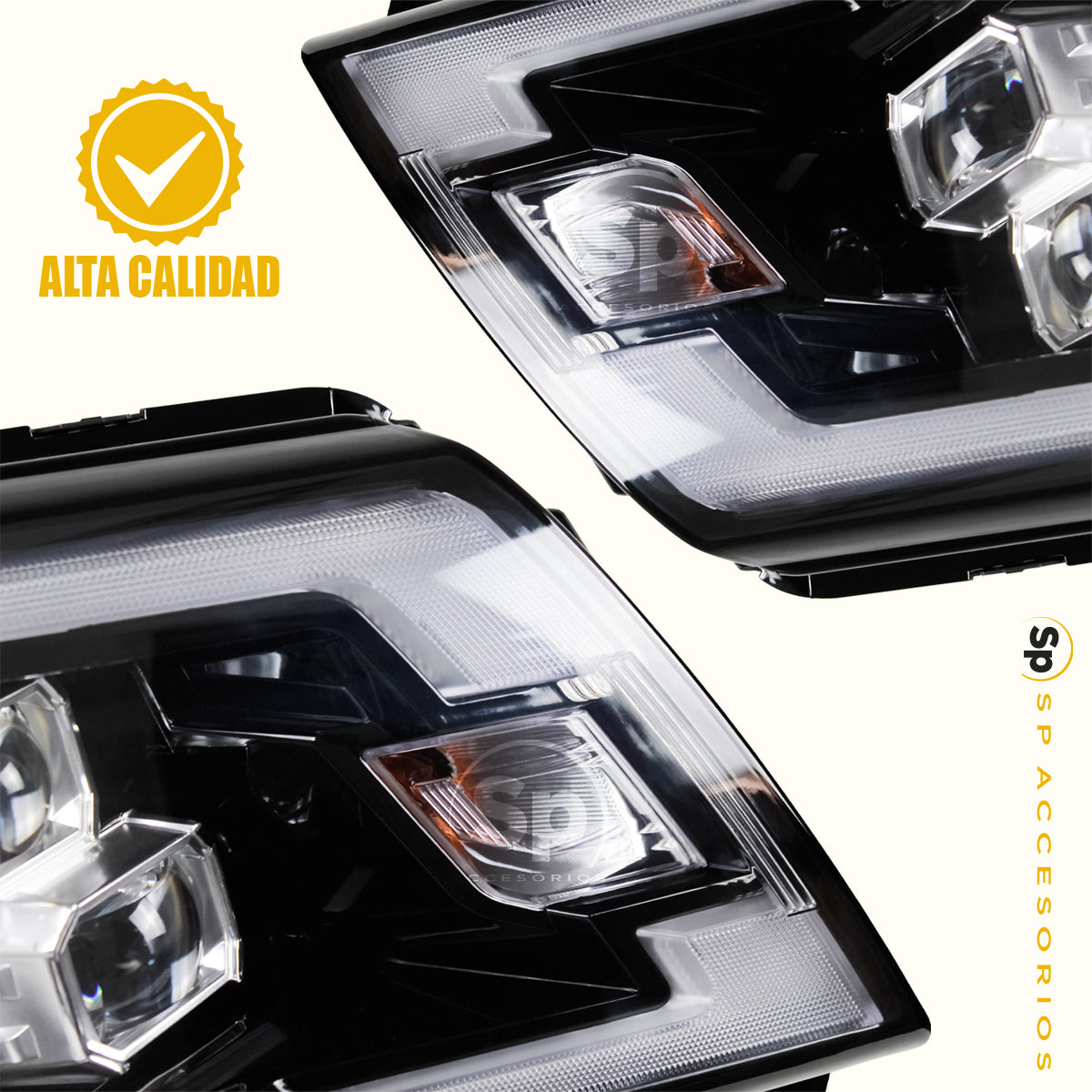 PAR DE FAROS PRINCIPALES LED NISSAN PRO4X PARA NISSAN NP300 FRONTIER 2016-2023