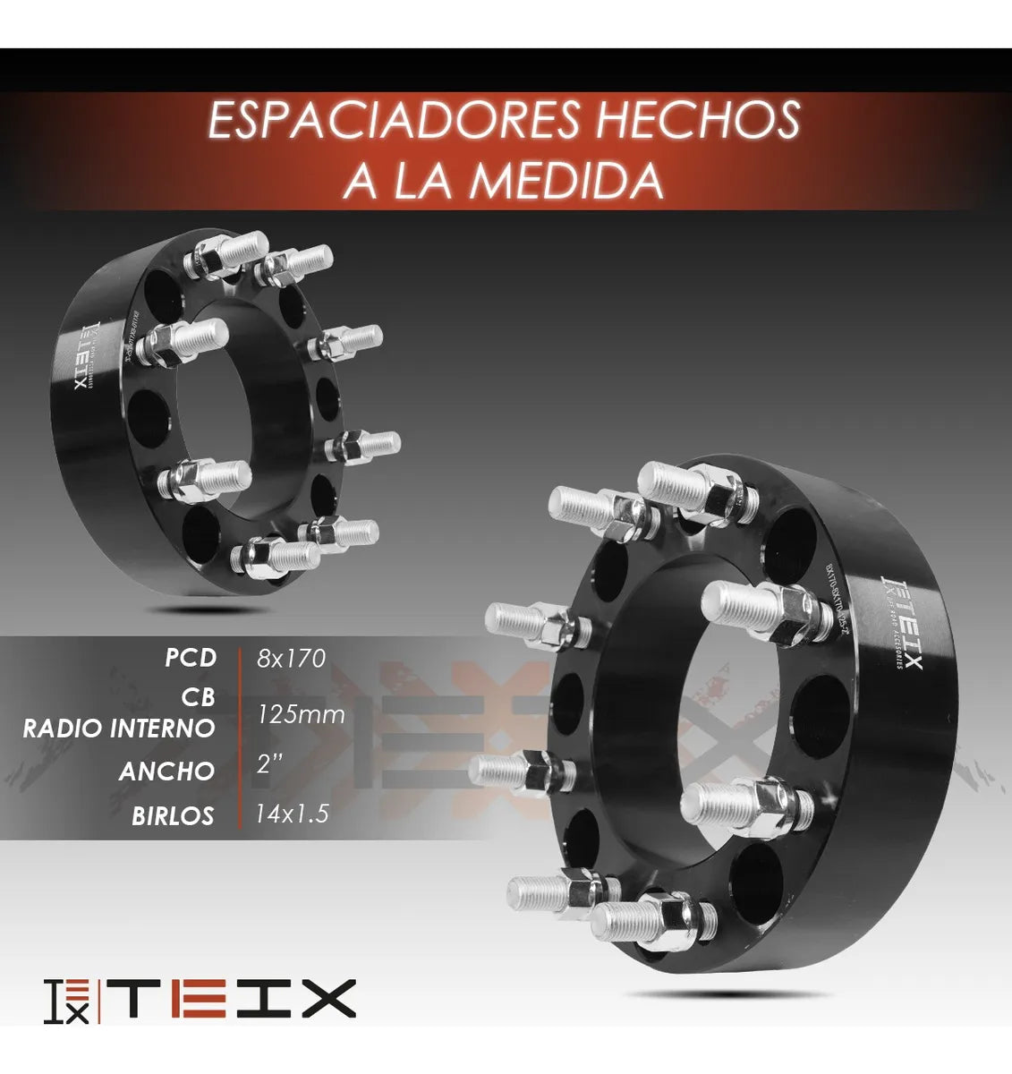 KIT ESPACIADORES 2 PuLG Para FORD SUPER DUTY F250 1999-2021 8X170