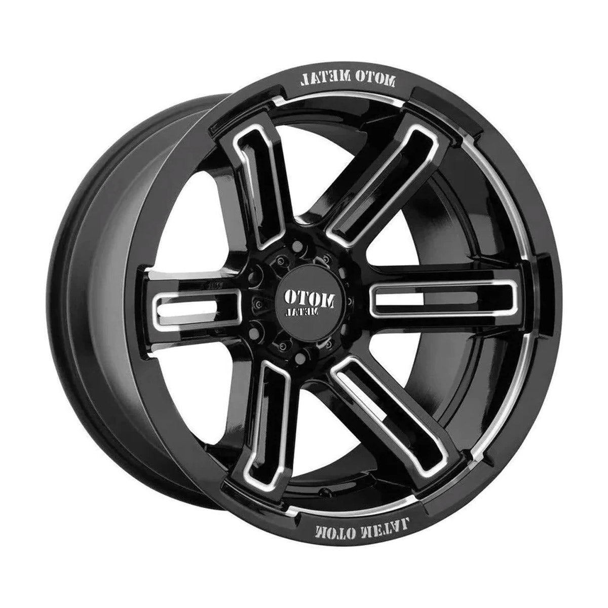 RINES MOTO METAL 20X12 6X139.7 CB106.25 ET-44 MO991 GLOSS BLACK MILLED