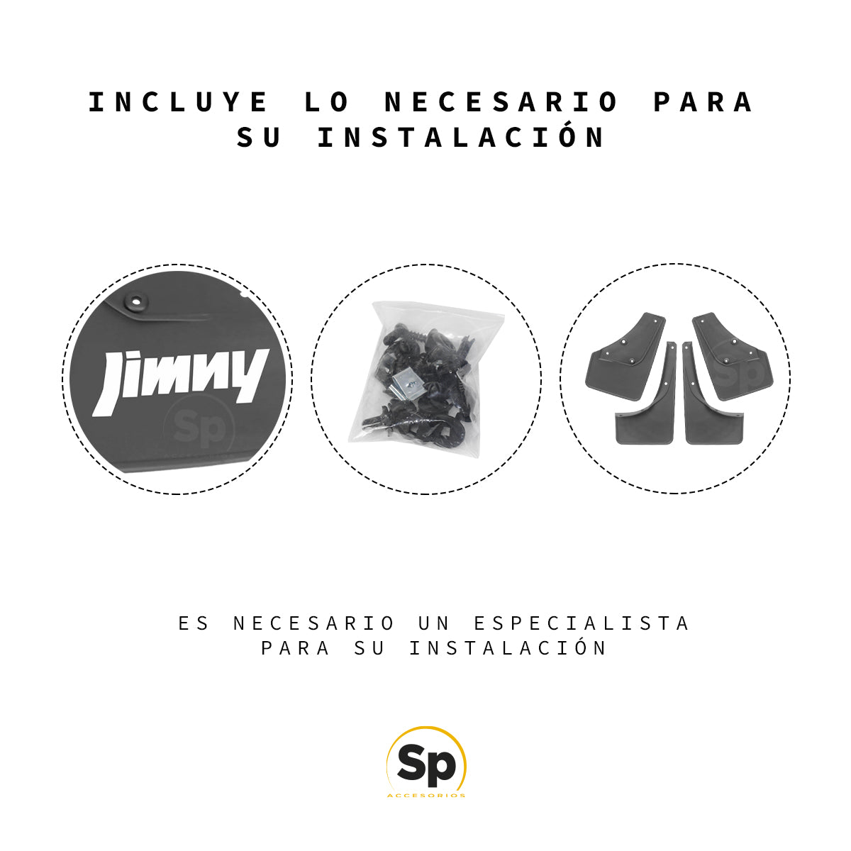 LODERAS SALPICADERA SUZUKI JIMNY 2019 - 2024 SET DE 4 PIEZAS