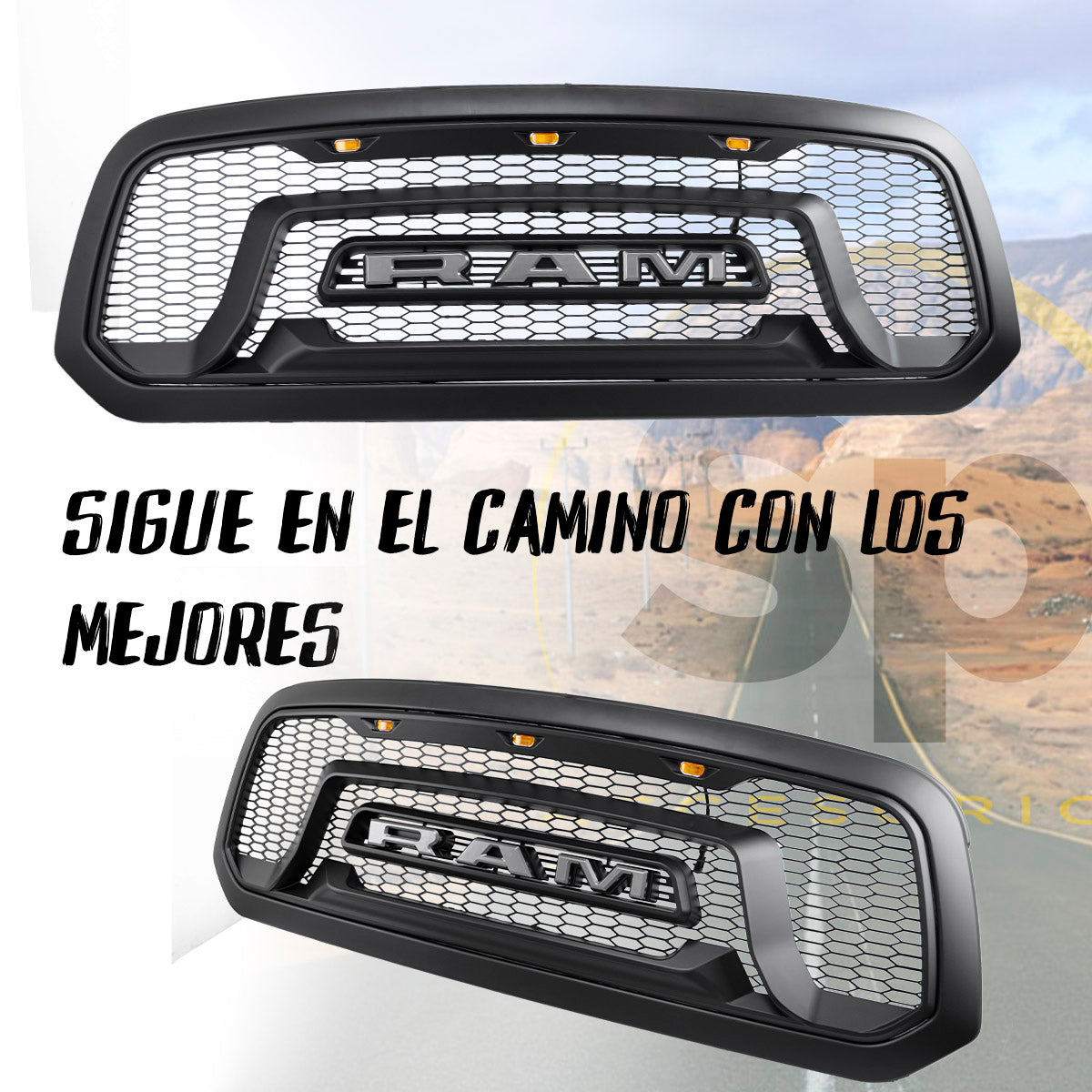 PARRILLA LED TIPO REBEL PARA DODGE RAM 1500 2013 - 2018