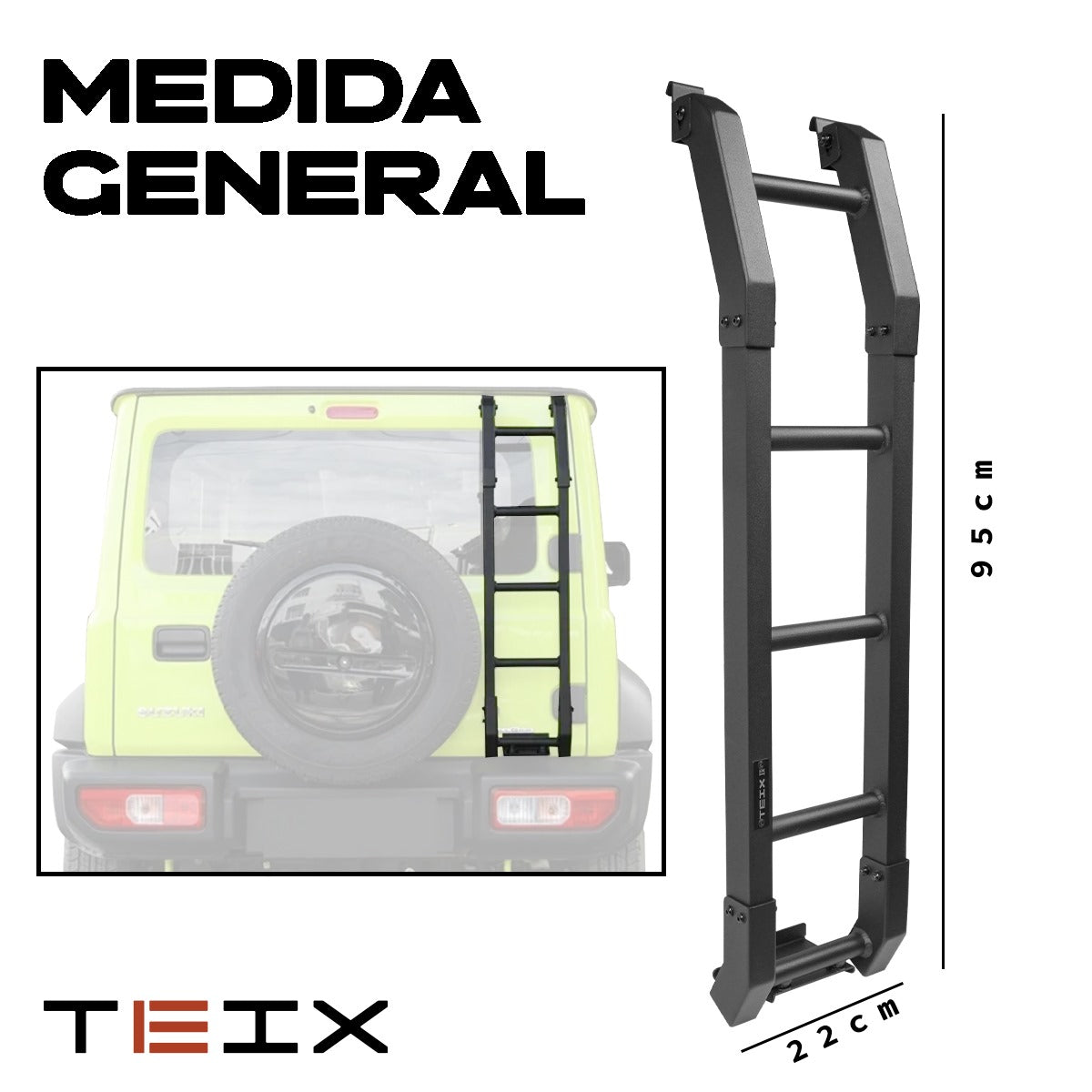 ESCALERA TRASERA RECTA TEIX OFF ROAD SUZUKI JIMNY 2019-2024