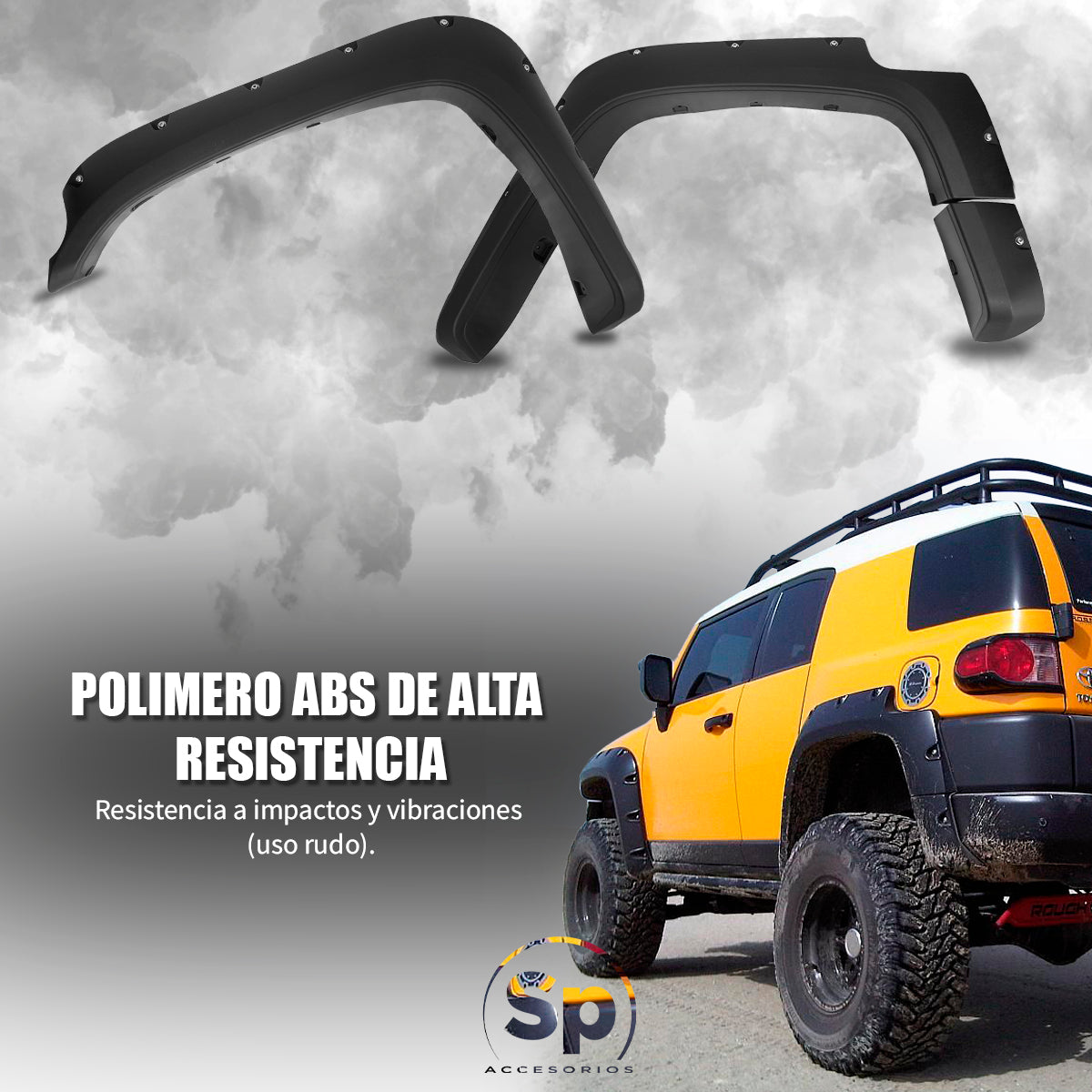 CANTONERAS ABS REMACHES PARA TOYOTA FJ CRUISER 2007 - 2017
