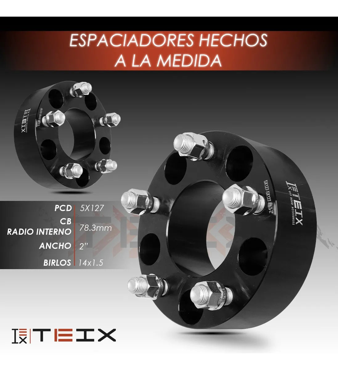 Kit Espaciadores Chevrolet C1500 1981-1999/ GMC SIERRA 1988-1998 C10 1981-1999 5bi 2 PuLG 5/127