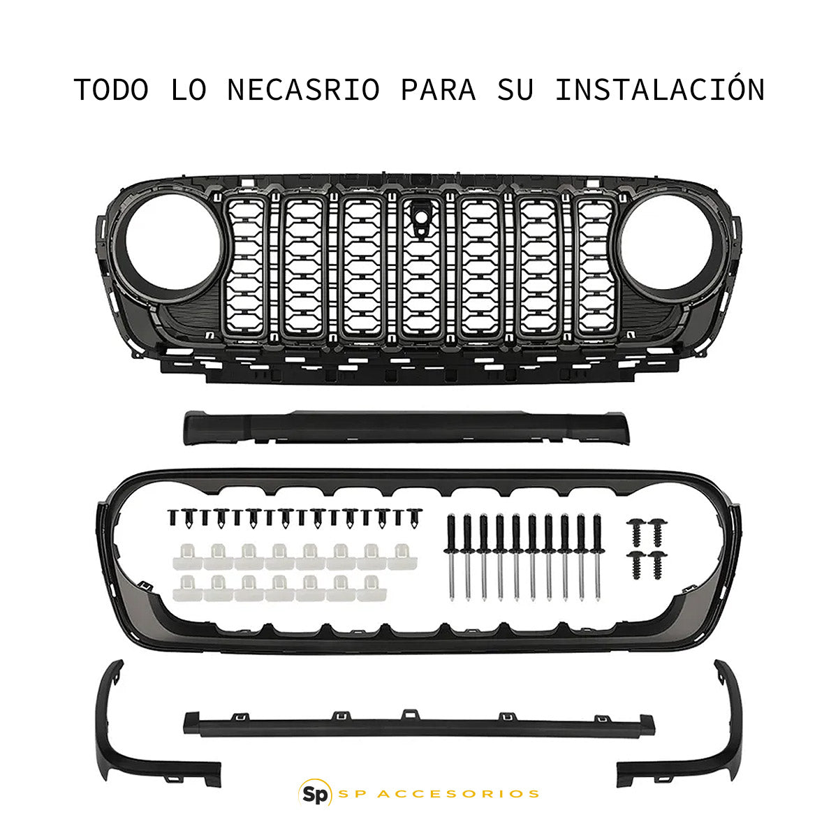 PARRILLA CONVERSIÓN PARA JEEP WRANGLER JL 2018 - 2023 A JEEP WRANGLER JL 2024