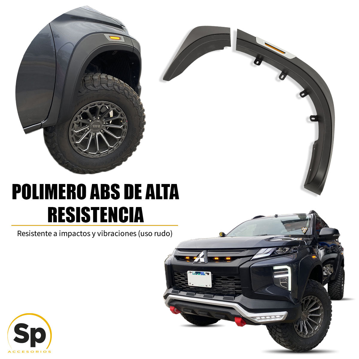 CANTONERAS ABS CON REFLECTOR PARA MITSUBISHI L200 2020 - 2023+