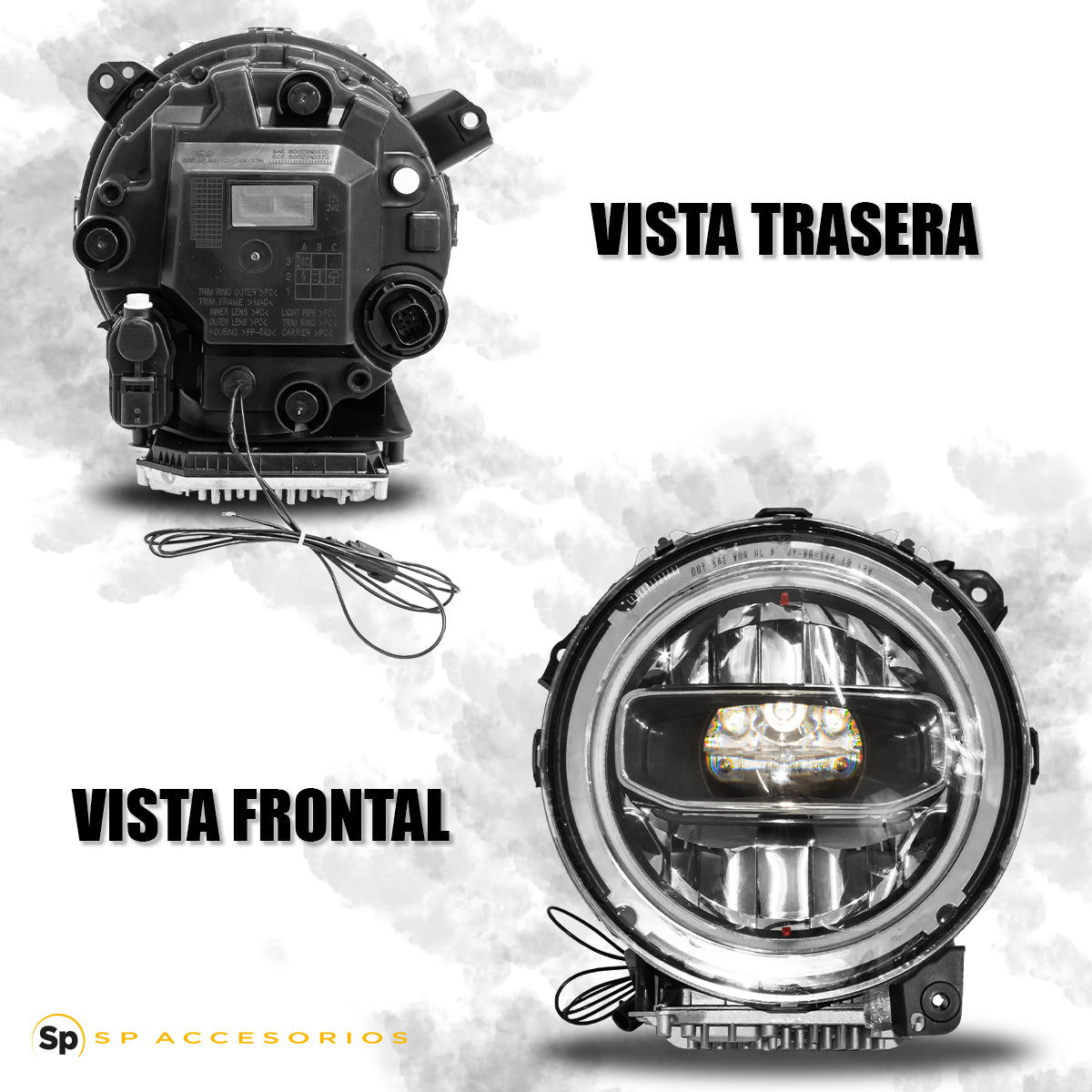 FAROS PRINCIPALES FULL LED OJOS DE ÁNGEL DRL PARA JEEP JL 2018 - 2024