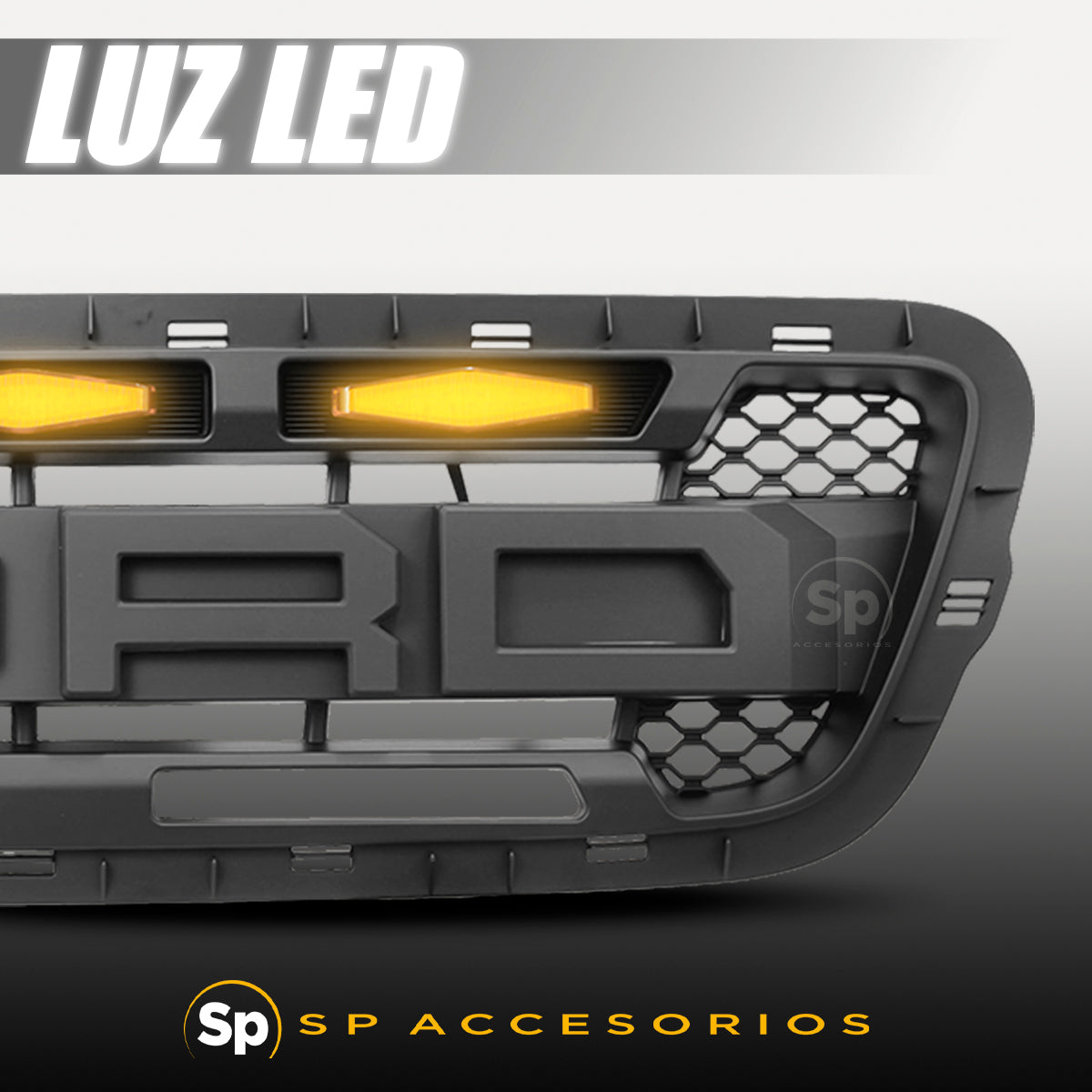 PARRILLA TIPO RAPTOR PARA FORD RANGER 2001-2003 LEDS ÁMBAR