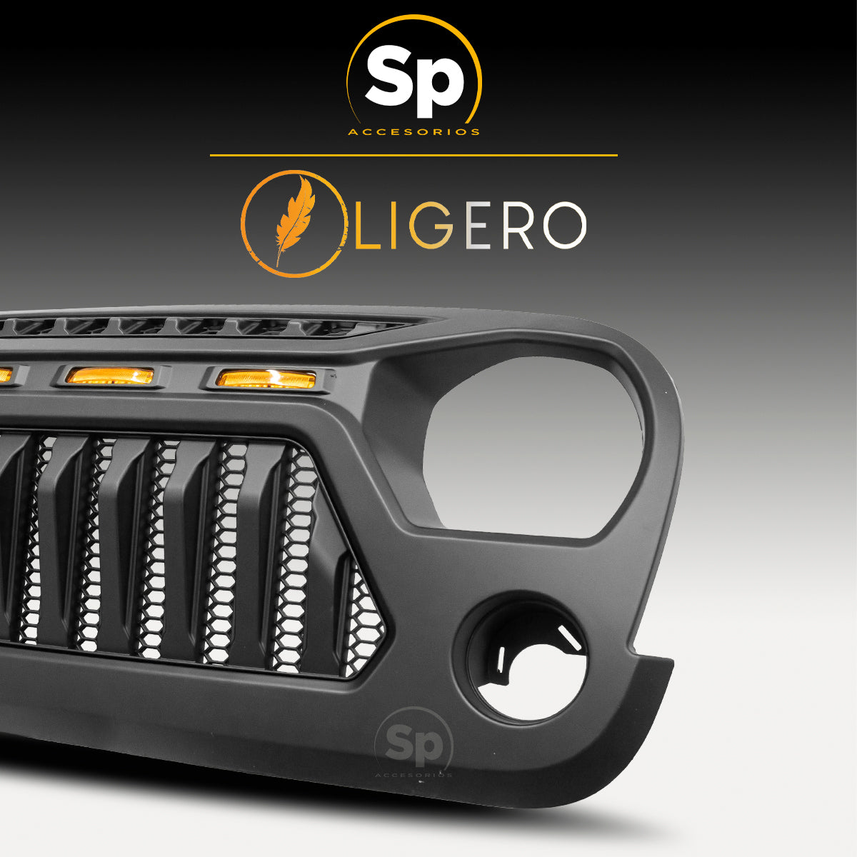 PARRILLA DE JK CON LED JEEP WRANGLER 2007 A 2017 OFF ROAD 4X4