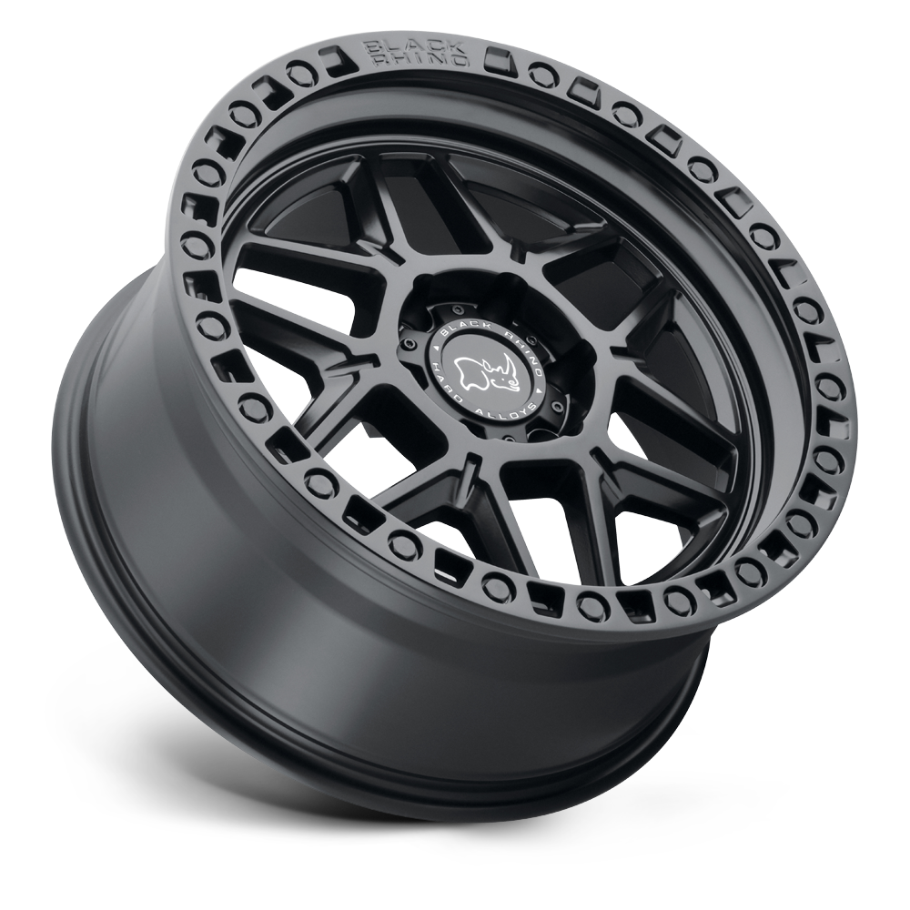 RINES BLACK RHINO 17X9 6X139.7 CB112.1MM KELSO MATTE BLACK W/BLK BOLTS