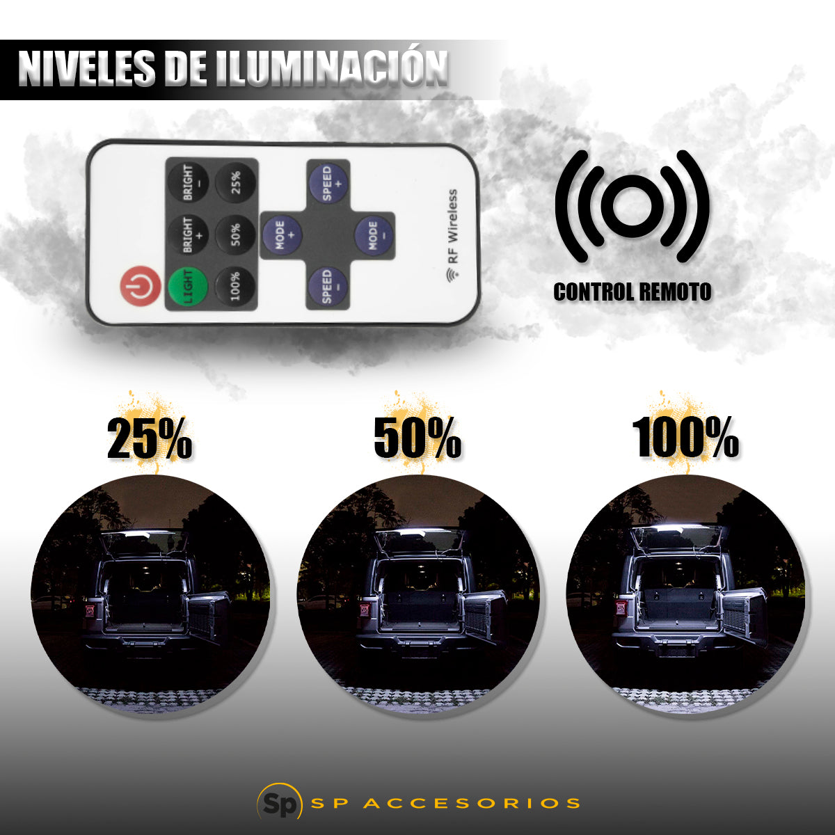 LUZ LED DE PUERTA TRASERA CAJUELA PARA JEEP WRANGLER JL 2018 - 2024