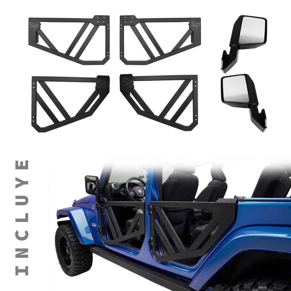 PUERTAS OFF ROAD PARA JEEP WRANGLER JL 2018 - 2024