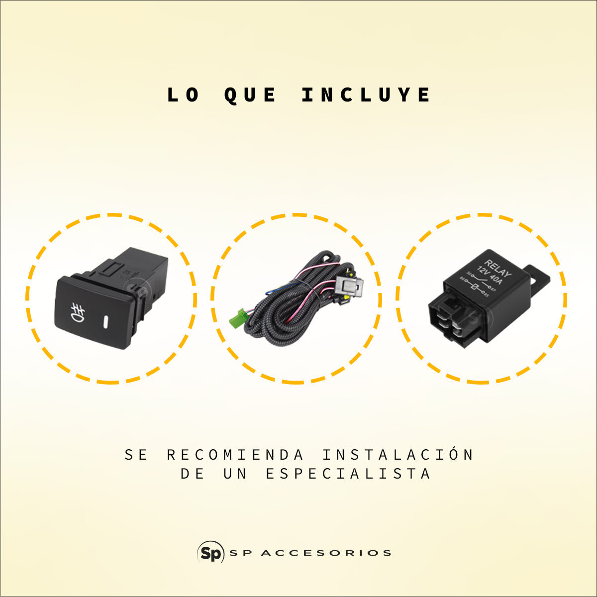 BOTÓN INTERRUPTOR DE LUCES ANTINIEBLA CON MAZO DE CABLES PARA SUZUKI JIMNY 2019 - 2024