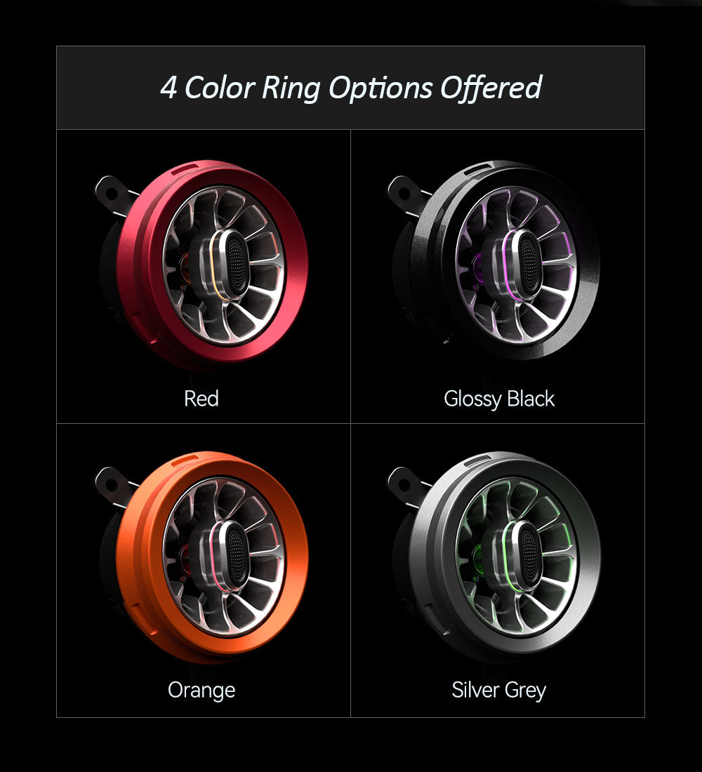 Ventilación de aire acondicionado Versión naranja Turbo Carobotor con luces ambientales para Jeep Wrangler JL/JT/4xe 2018-2023