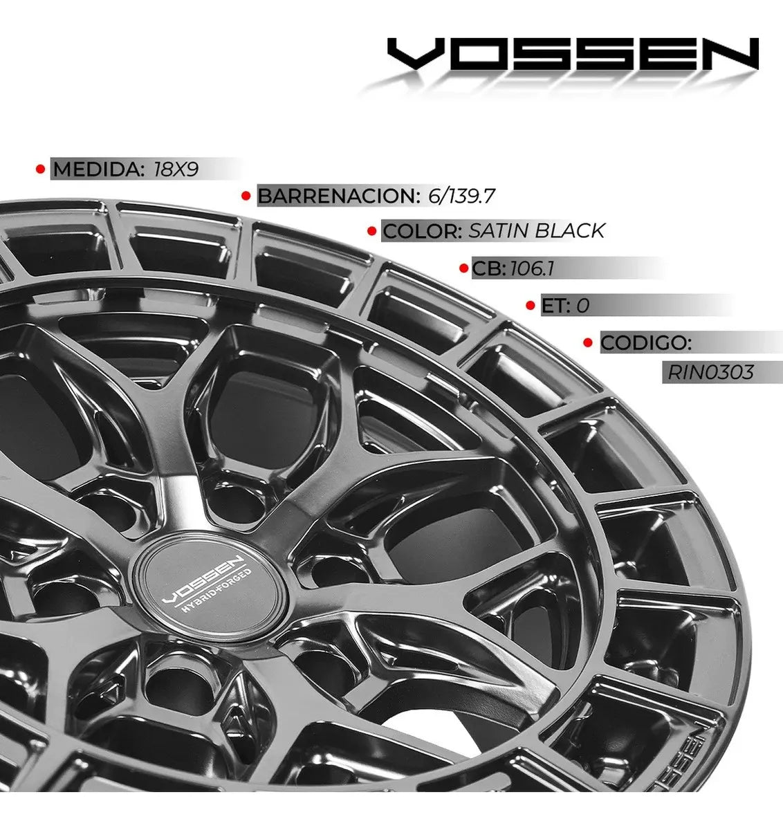 Rin Vossen 18x9 6x139 Lexus Lx 600 21-24 Lujo