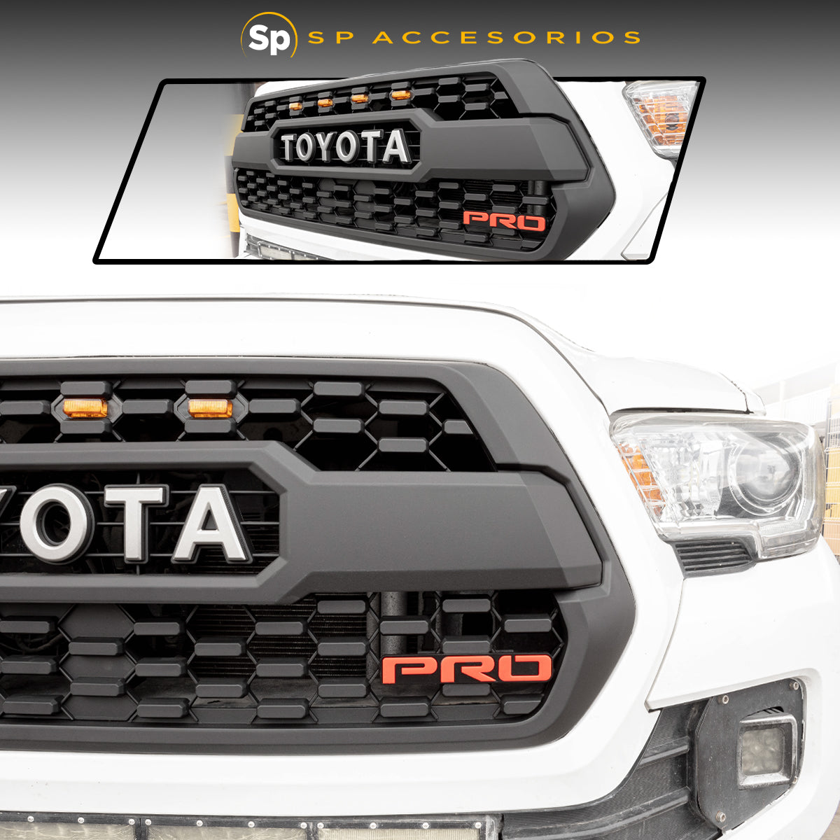 EMBLEMA PARRILLA PRO INSIGNIA ROJA PARA CAMIONETAS TOYOTA