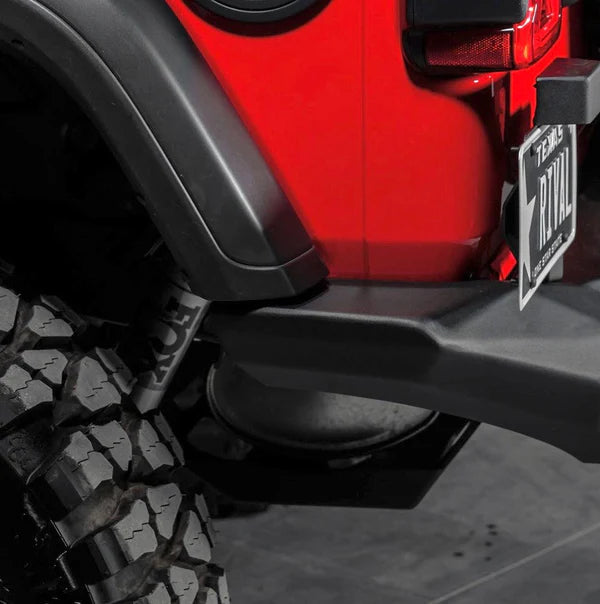 DEFENSA TRASERA RIVAL DE ALUMINIO DE ANCHO COMPLETO JEEP WRANGLER JL 2018-2024