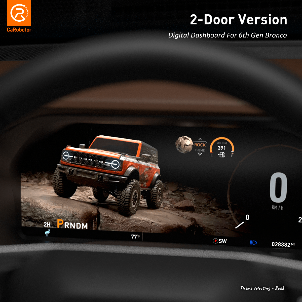 Tablero digital CaRobotor B Pro Bronco | Panel HD de 12,3″ (para Bronco de 6.ª generación) 2021-2025