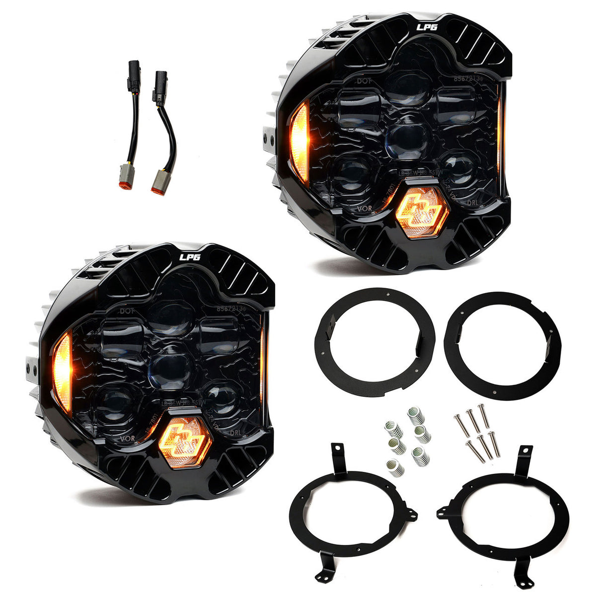 Kit Faros Led Dot Baja Designs Ambar Jeep Wrangler Jl 18-25