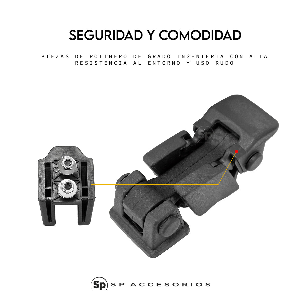 SEGUROS DE COFRE NYLON PARA JEEP WRANGLER JK 2007 - 2017 DIRECTOS