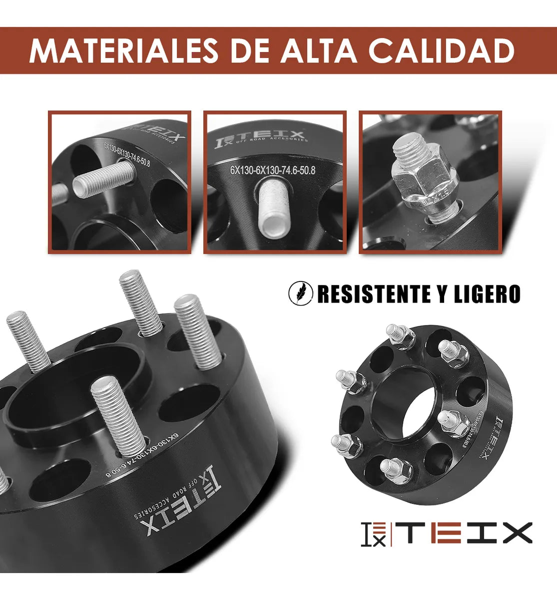 Separadores 2in De Rin 6x130 Para Chevrolet S10 Max Directos