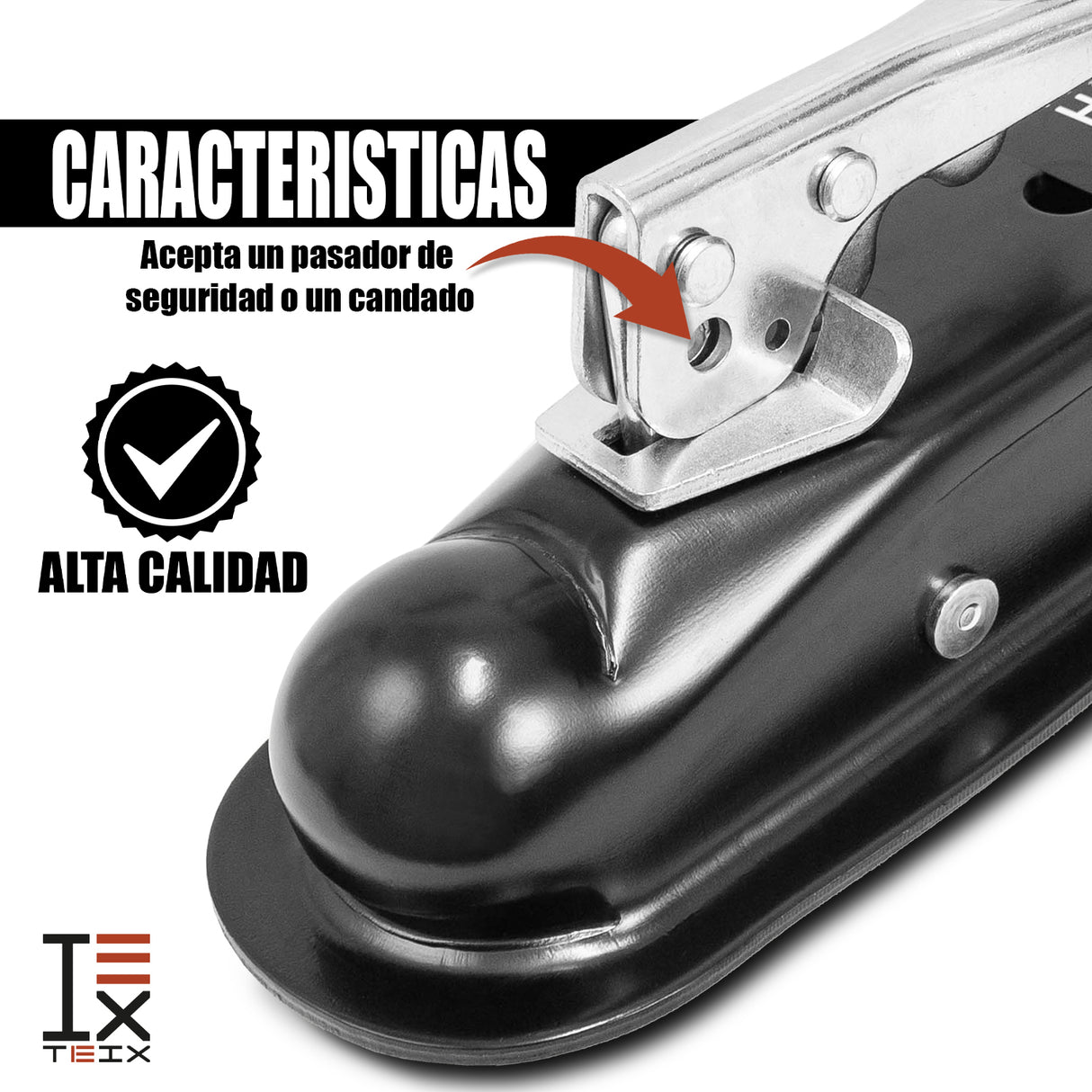 TIRON DE REMOLQUE RECTO BOLA 2 CANAL 2 COPLE 3500LB UNIVERSAL