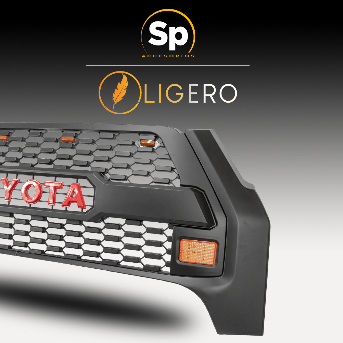 PARRILLA TIPO TRD PARA TOYOTA HILUX REVO LÍNEA NUEVA 2021 - 2023