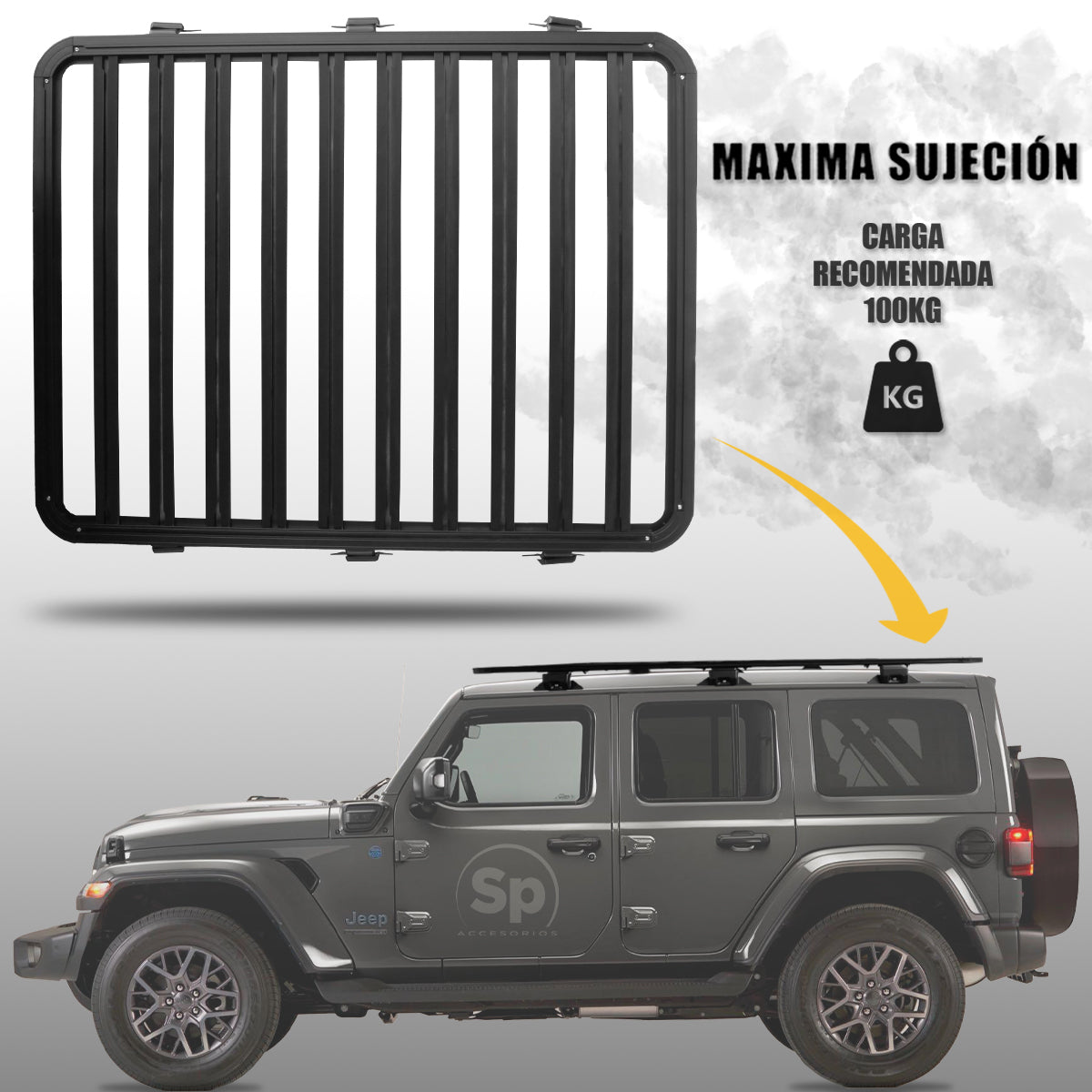 CANASTILLA PORTA EQUIPAJE PARA JEEP WRANGLER JL 2018 - 2024