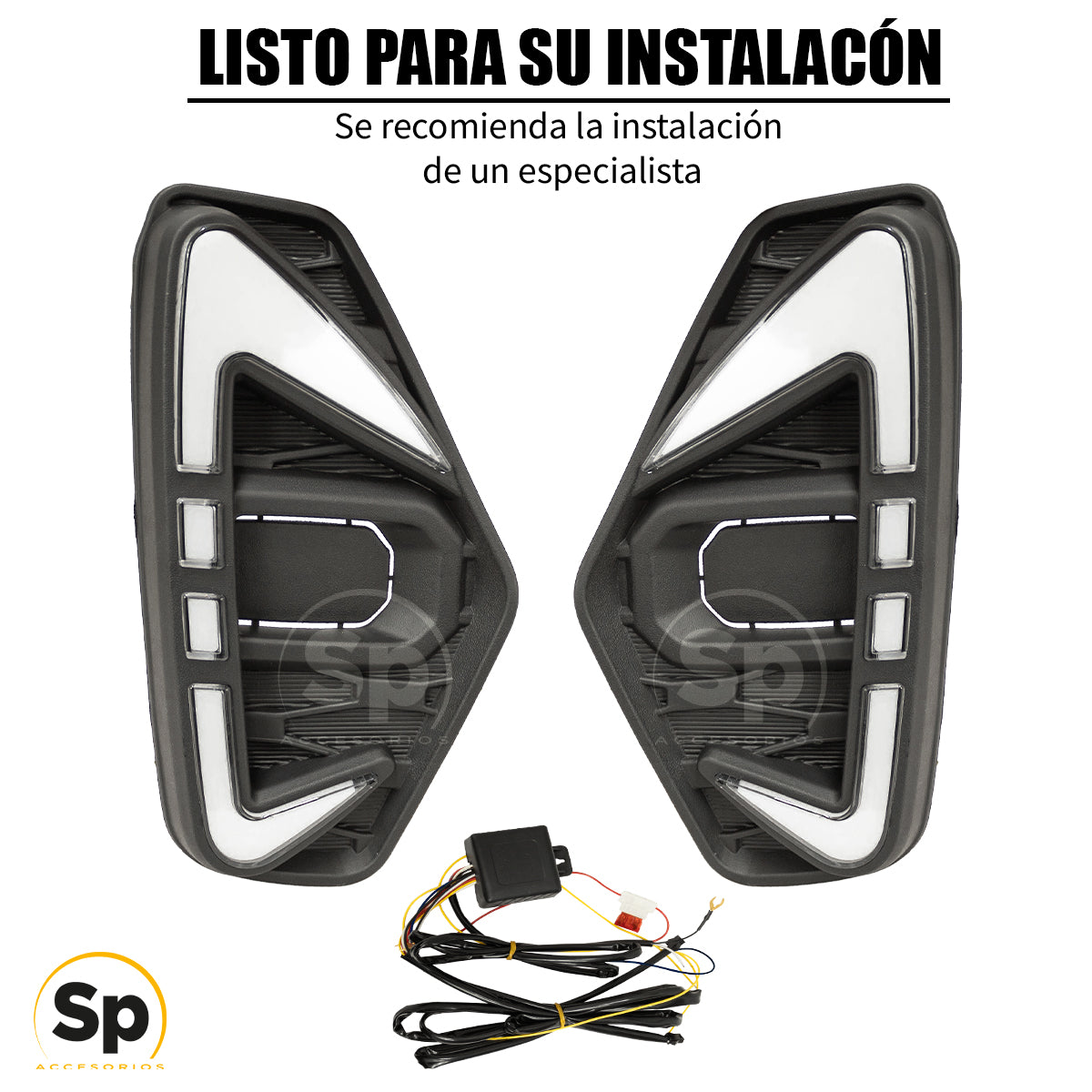 NIEBLAS PRO4X BISEL DRL LED PARA NISSAN NP300 FRONTIER 2021 A 2022