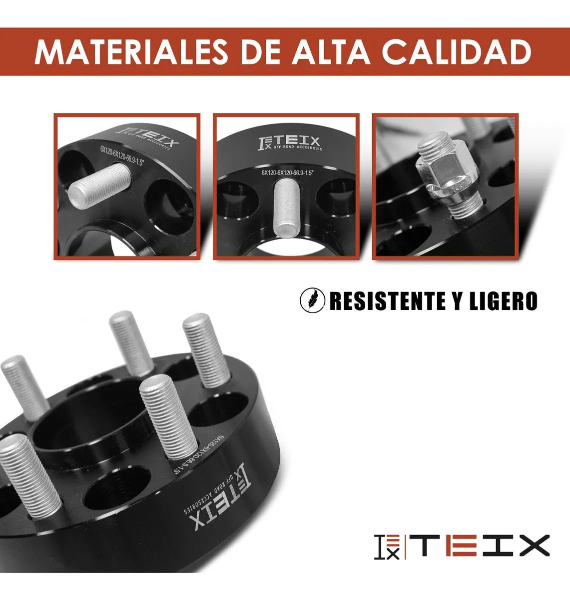KIT ESPACIADORES TEIX 1.5 PULG PARA CHEVROLET COLORADO 2016  - 2022 6/120