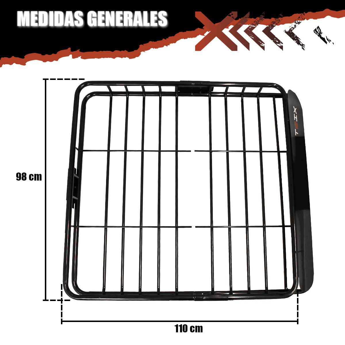 CANASTILLA PORTAEQUIPAJE TEIX 110 CM