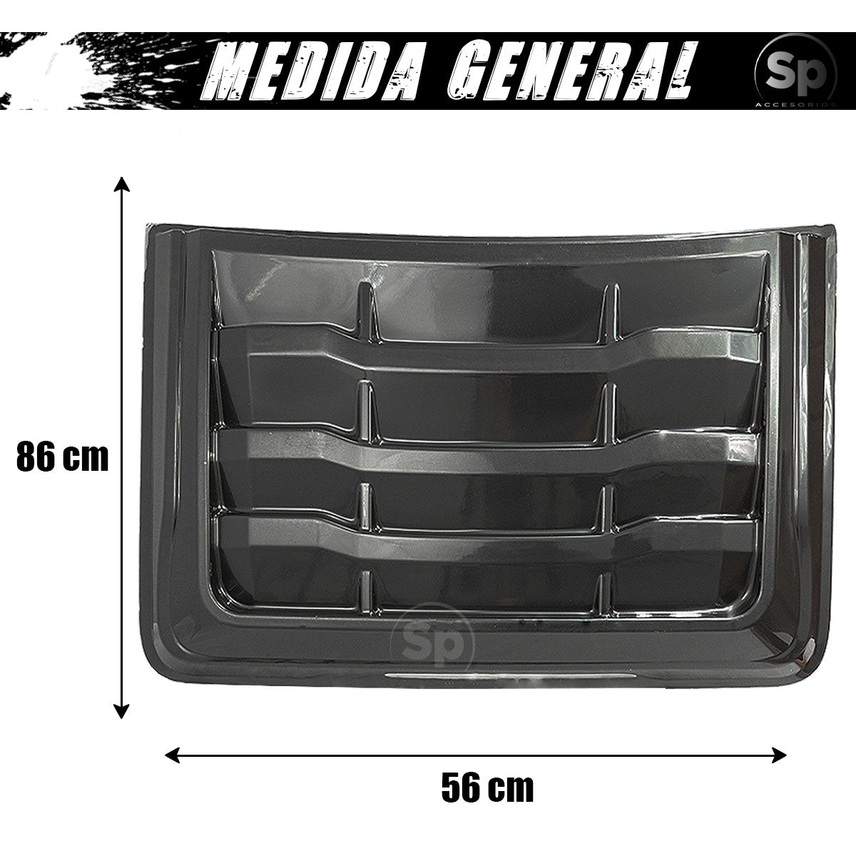 TOMA DE AIRE COFRE NEGRO MATE PARA FORD RANGER 2013 A 2022 ABS