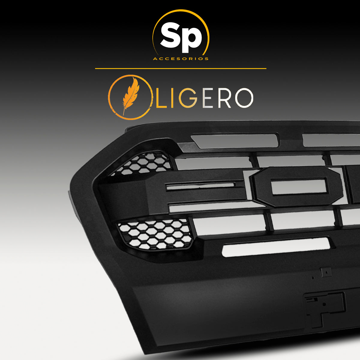 PARRILLA DELANTERA LUZ AMBAR PARA FORD RANGER T8 2018+