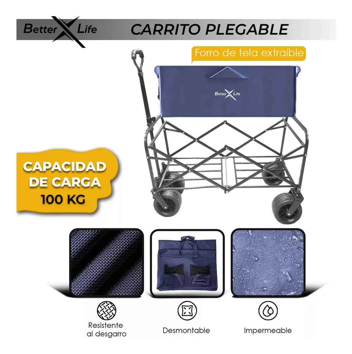 Carrito De Compras Para Mandado Transportador Hasta 100kg