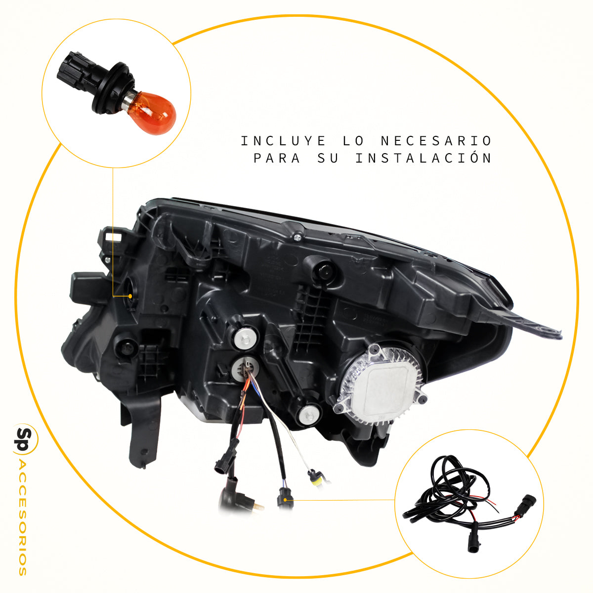 PAR DE FAROS PRINCIPALES LED NISSAN PRO4X PARA NISSAN NP300 FRONTIER 2016-2023