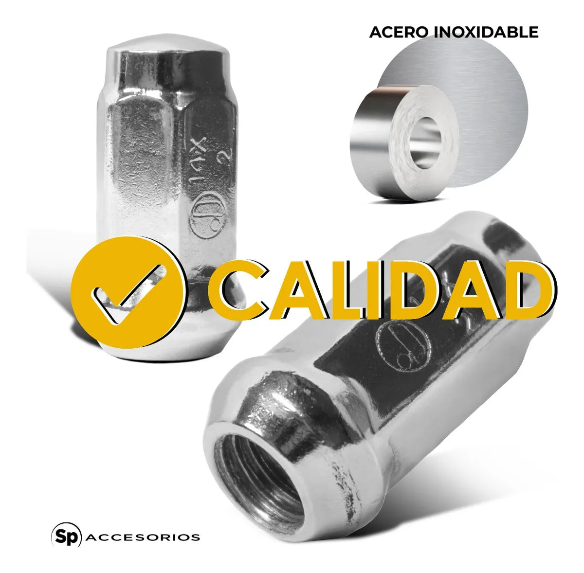 Birlos Tuercas 14x2 Cromadas 12pz