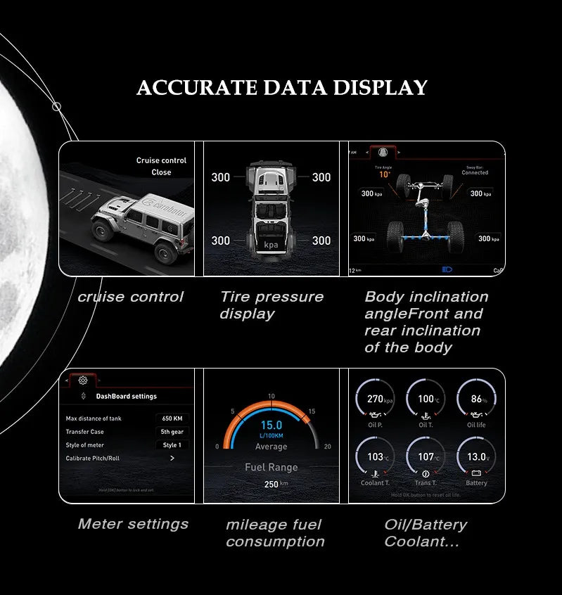 Dashboard Digital Cluster Carobotor Jeep Jl Gladiador