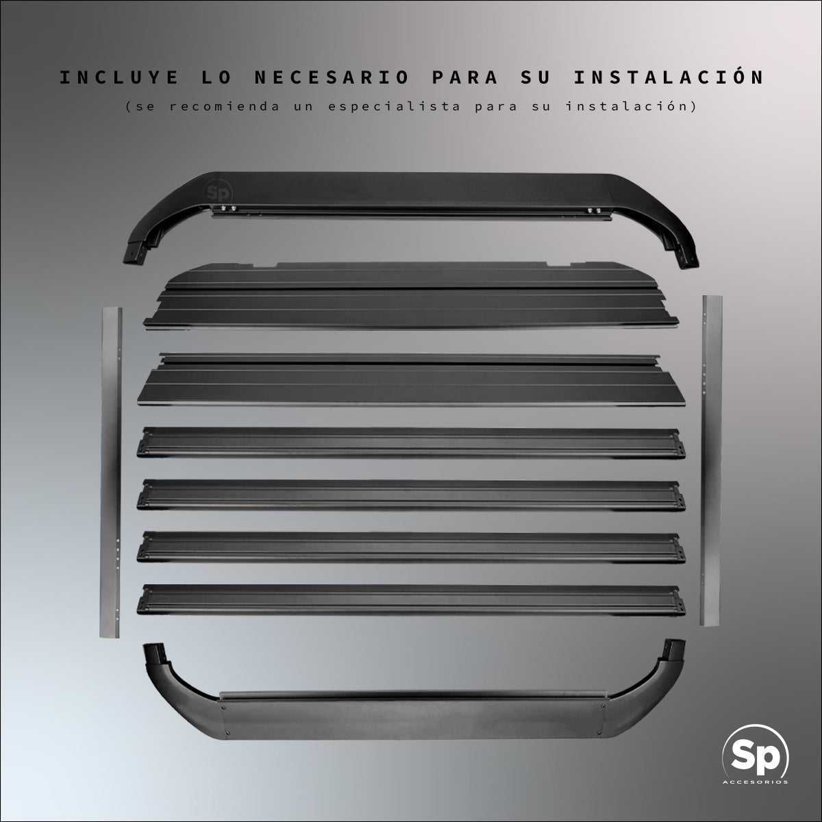 CANASTILLA TEIX CON ESCALERA OFF ROAD PARA JEEP WRANGLER JL 2018 - 2024