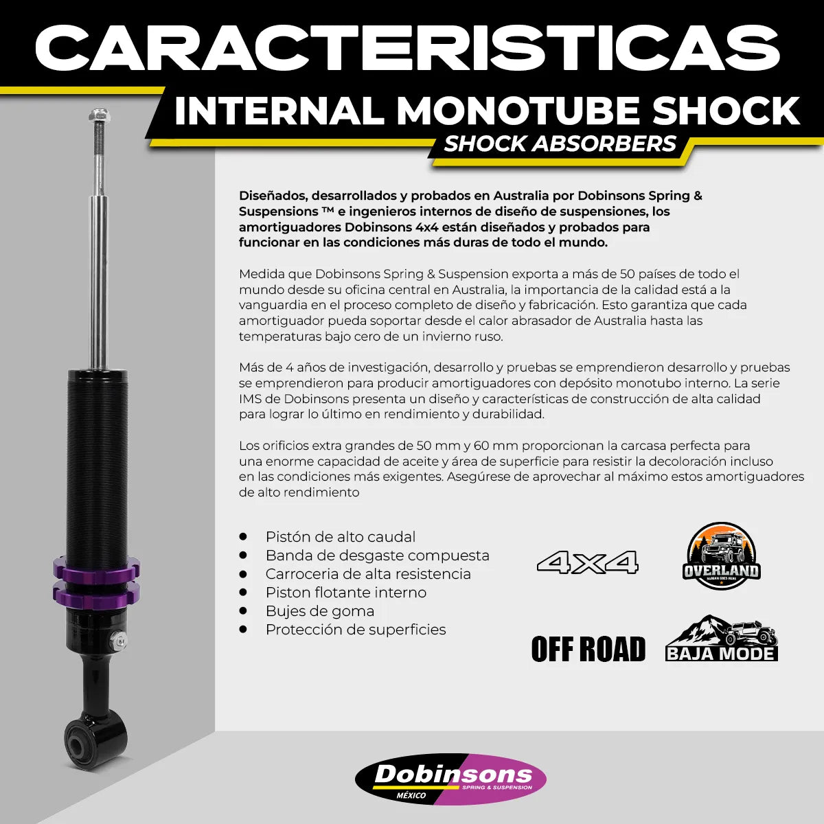 Amortiguador Dobinsons Monotubo Delantero Mitsubishi L200 24