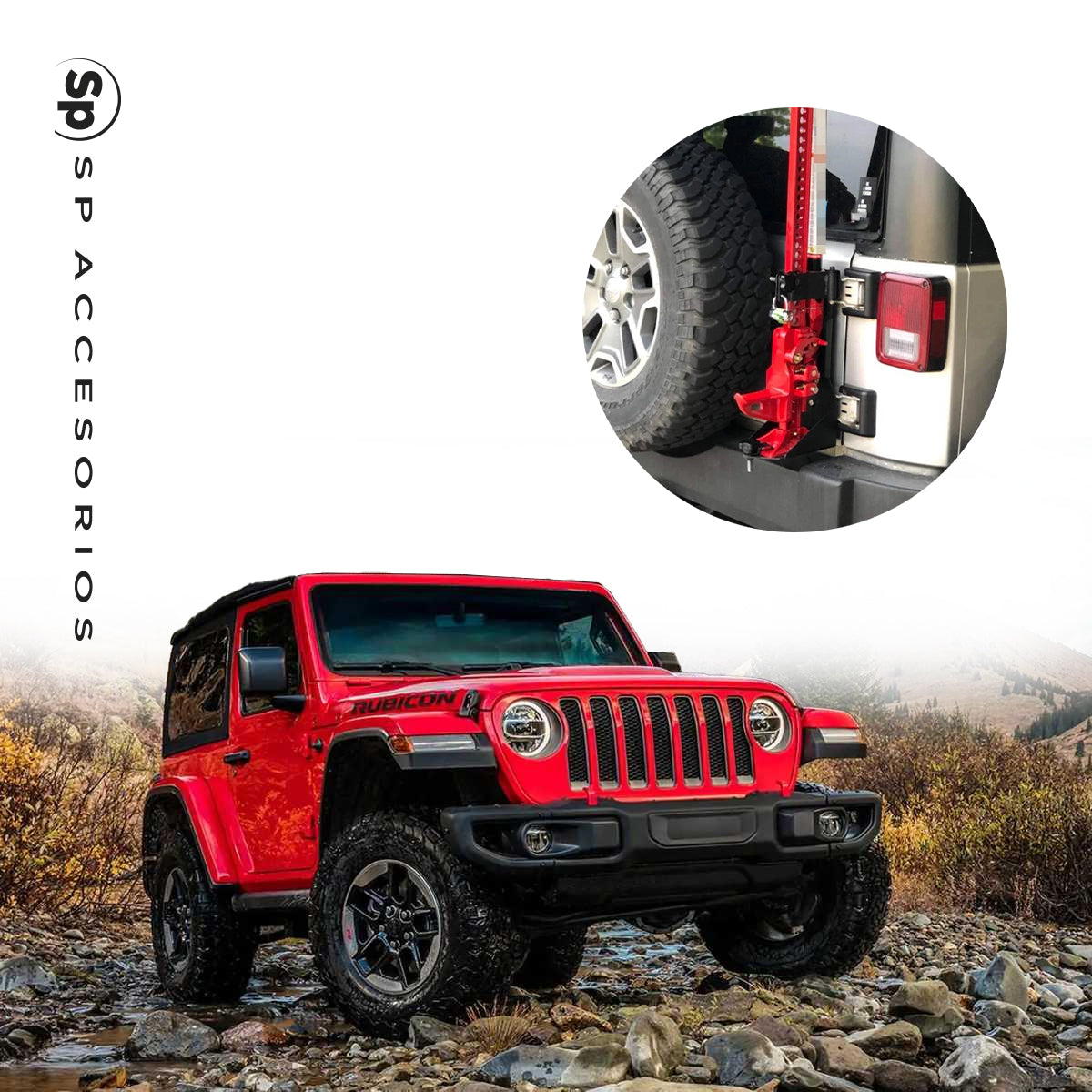 BASE METALICA PARA GATO HI JACK HI LIFT PARA JEEP WRANGLER JL 2018 - 2024