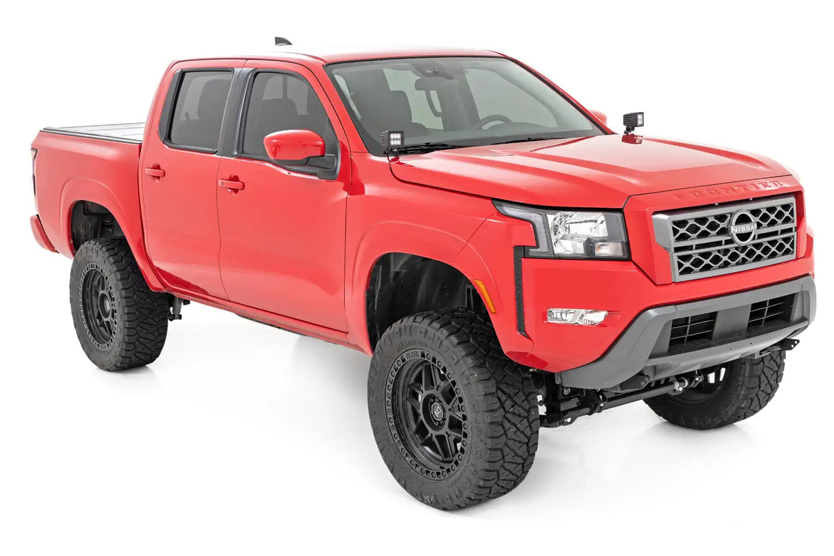 KIT FAROS + BASES PILAR ROUGH COUNTRY PARA NISSAN NP300 FRONTIER 2022 - 2023