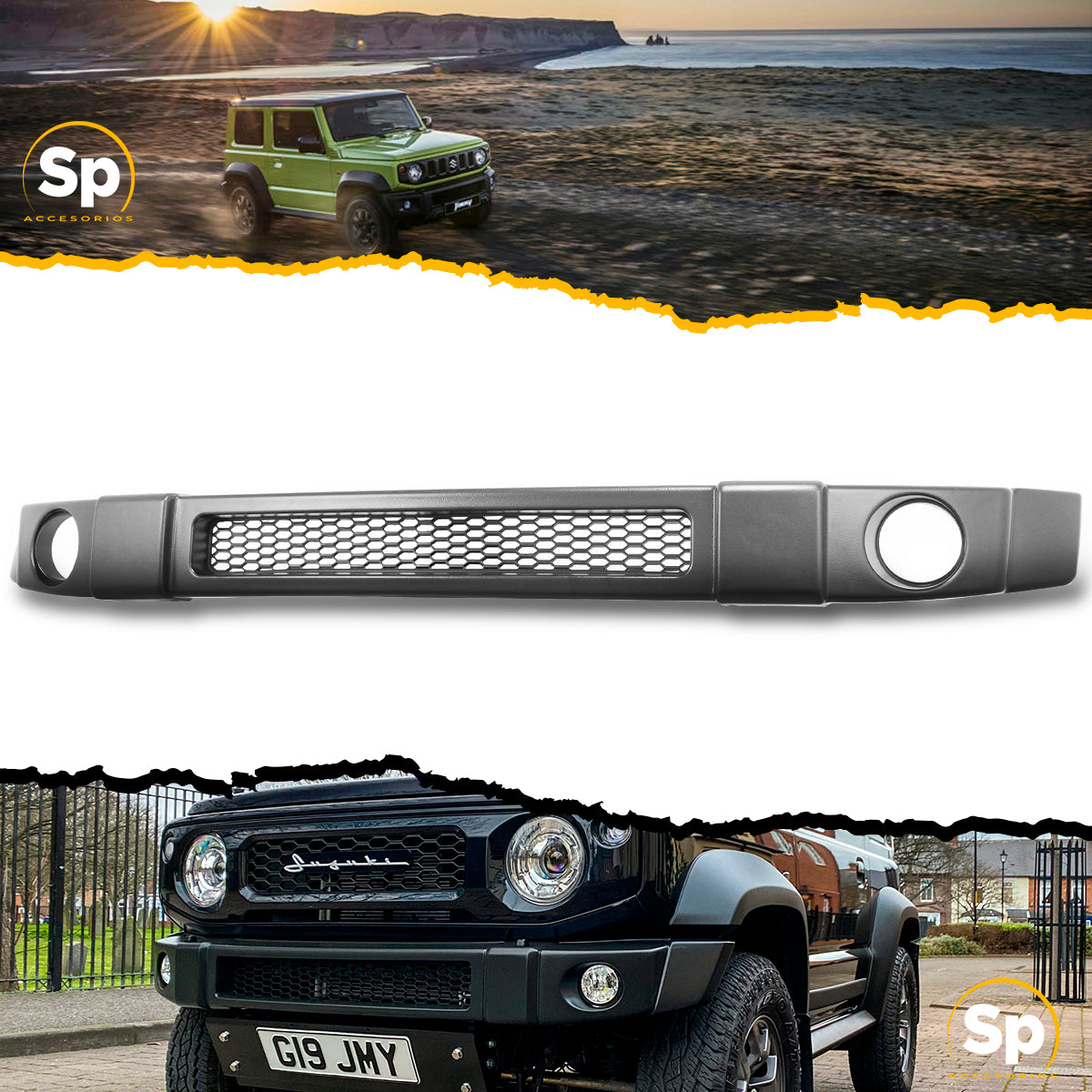 DEFENSA DELANTERA CONVERSIÓN TIPO RANGE ROVER PARA SUZUKI JIMNY 2020 - 2024