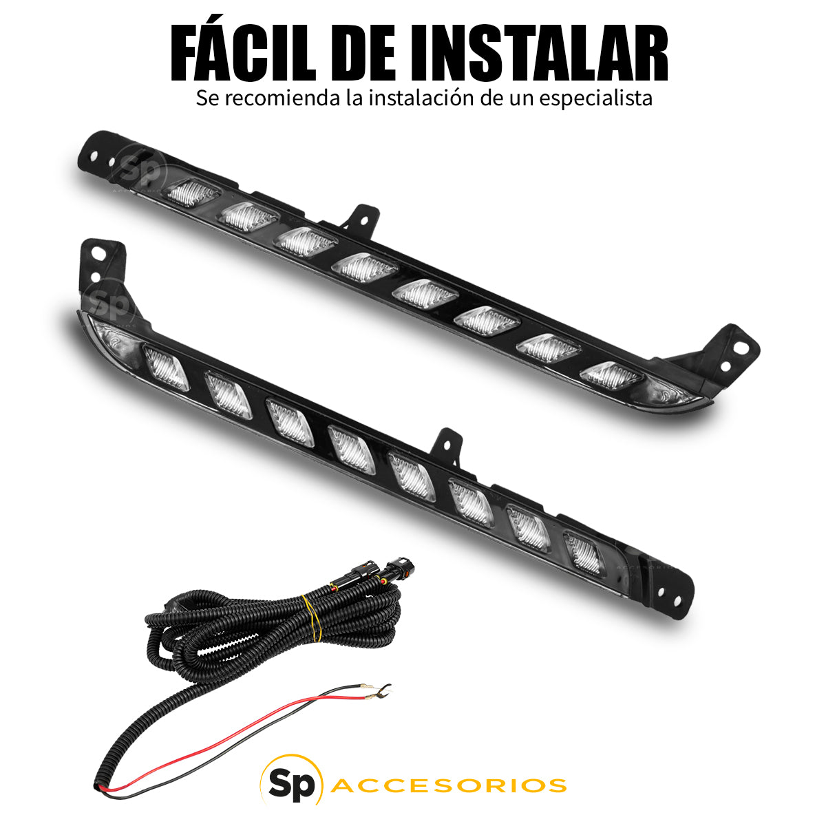 PESTAÑA LED DE FARO PRINCIPAL AUXILIAR PARA TOYOTA HILUX 2021 - 2023
