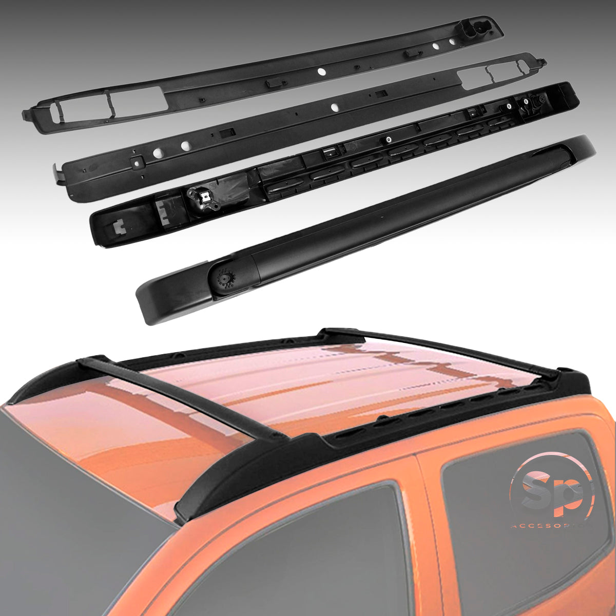 BARRAS LATERALES TRANSVERSALES PORTAEQUIPAJE PARA TOYOTA TACOMA 2006 A 2024