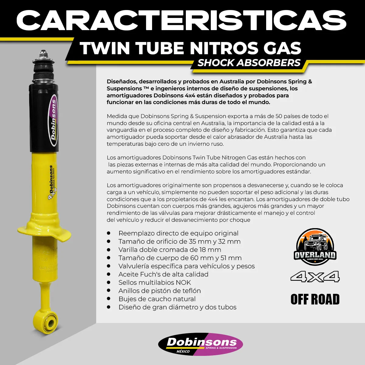 Amortiguador Delantero Dobinsons Everest 15-18/ranger 11-18