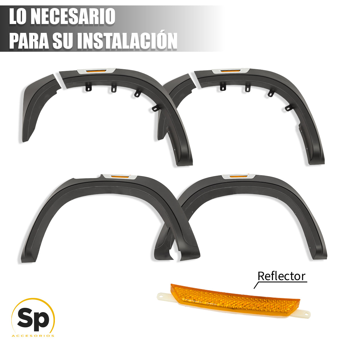 CANTONERAS ABS CON REFLECTOR PARA MITSUBISHI L200 2020 - 2023+
