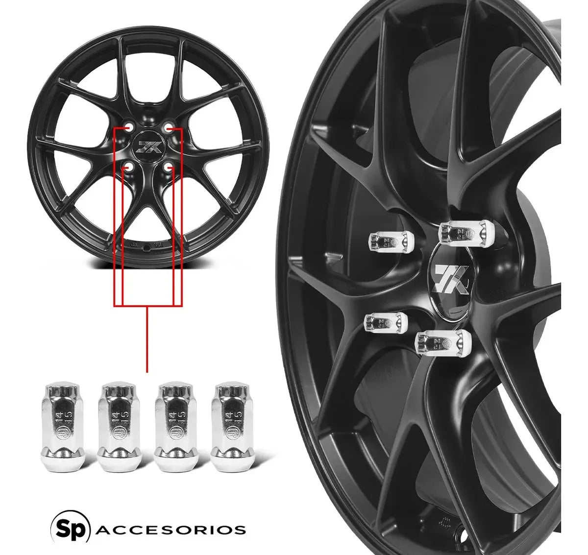 Birlo Tuerca 14x1.5 Cromada 1pz